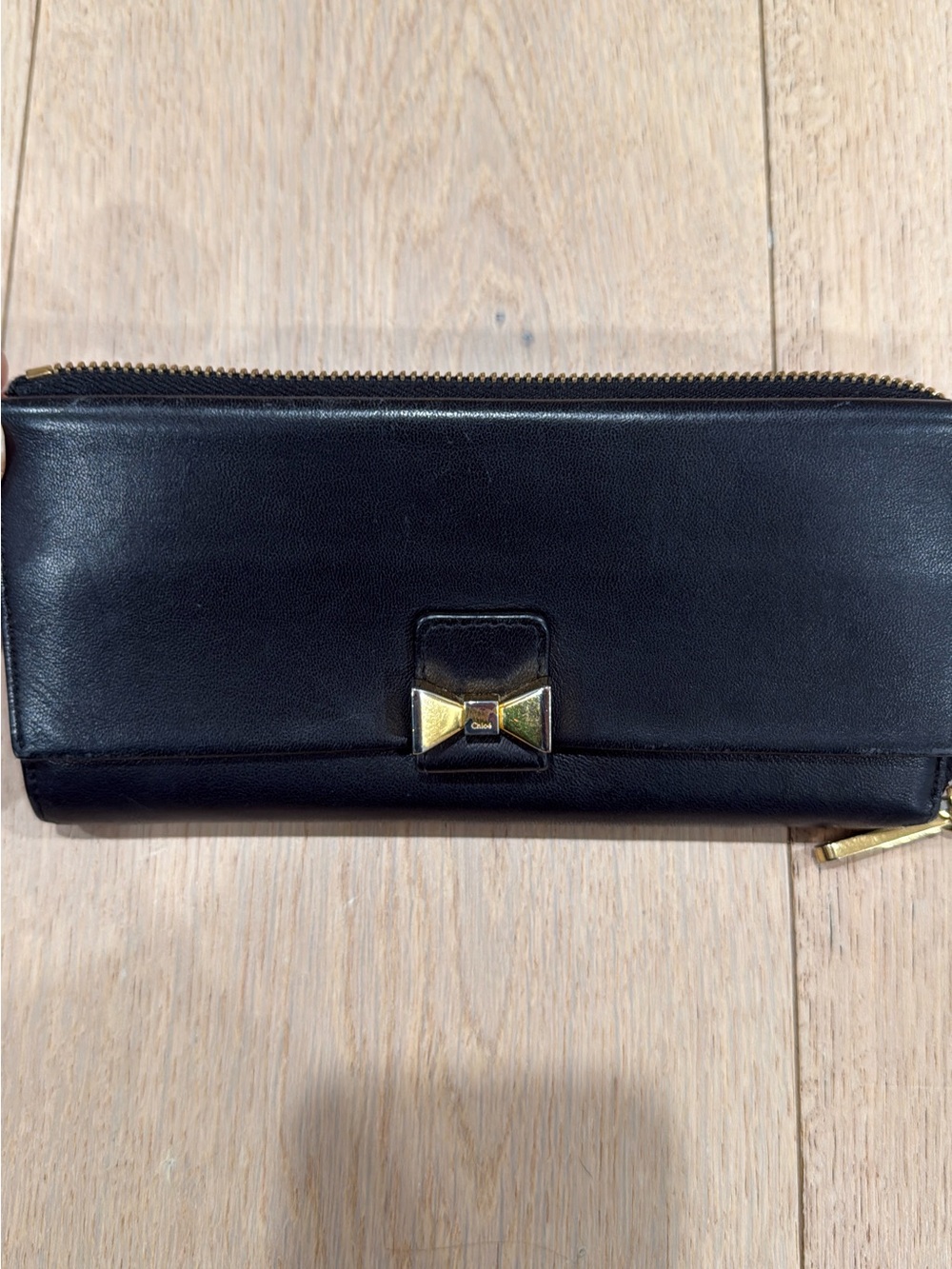 Authentic chloe black leather wallet